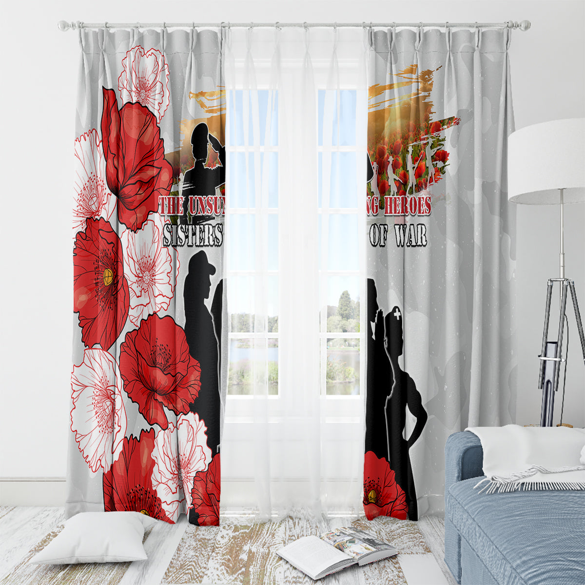 New Zealand ANZAC Day Window Curtain The Unsung Heroes Sisters of War LT05 - Polynesian Pride