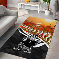 New Zealand ANZAC Rugby Area Rug Soldier Fern With Kiwi Bird LT05 - Polynesian Pride