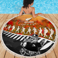 New Zealand ANZAC Rugby Beach Blanket Soldier Fern With Kiwi Bird LT05 - Polynesian Pride