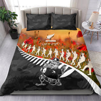 New Zealand ANZAC Rugby Bedding Set Soldier Fern With Kiwi Bird LT05 - Polynesian Pride