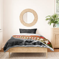 New Zealand ANZAC Rugby Bedding Set Soldier Fern With Kiwi Bird LT05 - Polynesian Pride