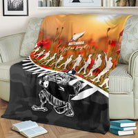 New Zealand ANZAC Rugby Blanket Soldier Fern With Kiwi Bird LT05 - Polynesian Pride