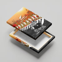 New Zealand ANZAC Rugby Canvas Wall Art Soldier Fern With Kiwi Bird LT05 - Polynesian Pride