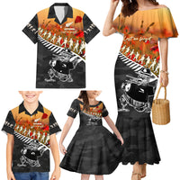 New Zealand ANZAC Rugby Family Matching Mermaid Dress and Hawaiian Shirt Soldier Fern With Kiwi Bird LT05 - Polynesian Pride