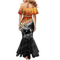 New Zealand ANZAC Rugby Family Matching Mermaid Dress and Hawaiian Shirt Soldier Fern With Kiwi Bird LT05 - Polynesian Pride