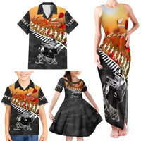 New Zealand ANZAC Rugby Family Matching Tank Maxi Dress and Hawaiian Shirt Soldier Fern With Kiwi Bird LT05 - Polynesian Pride