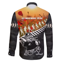 New Zealand ANZAC Rugby Family Matching Tank Maxi Dress and Hawaiian Shirt Soldier Fern With Kiwi Bird LT05 - Polynesian Pride