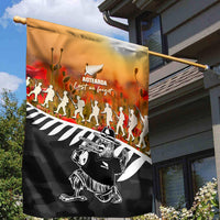 New Zealand ANZAC Rugby Garden Flag Soldier Fern With Kiwi Bird LT05 - Polynesian Pride