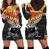 New Zealand ANZAC Rugby Hoodie Dress Soldier Fern With Kiwi Bird LT05 - Polynesian Pride