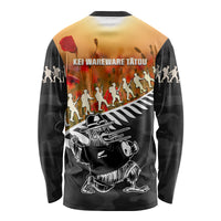 New Zealand ANZAC Rugby Long Sleeve Shirt Soldier Fern With Kiwi Bird LT05 - Polynesian Pride