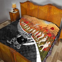 New Zealand ANZAC Rugby Quilt Soldier Fern With Kiwi Bird LT05 - Polynesian Pride