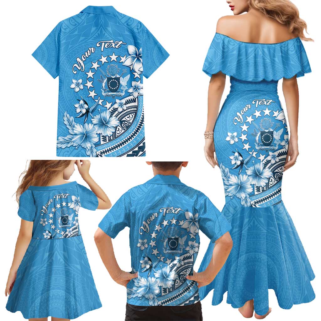 Personalised Penrhyn Gospel Day Family Matching Mermaid Dress and Hawaiian Shirt Cook Islands Tribal Pattern LT05 - Polynesian Pride