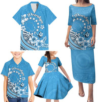 Personalised Penrhyn Gospel Day Family Matching Puletasi and Hawaiian Shirt Cook Islands Tribal Pattern LT05 - Polynesian Pride