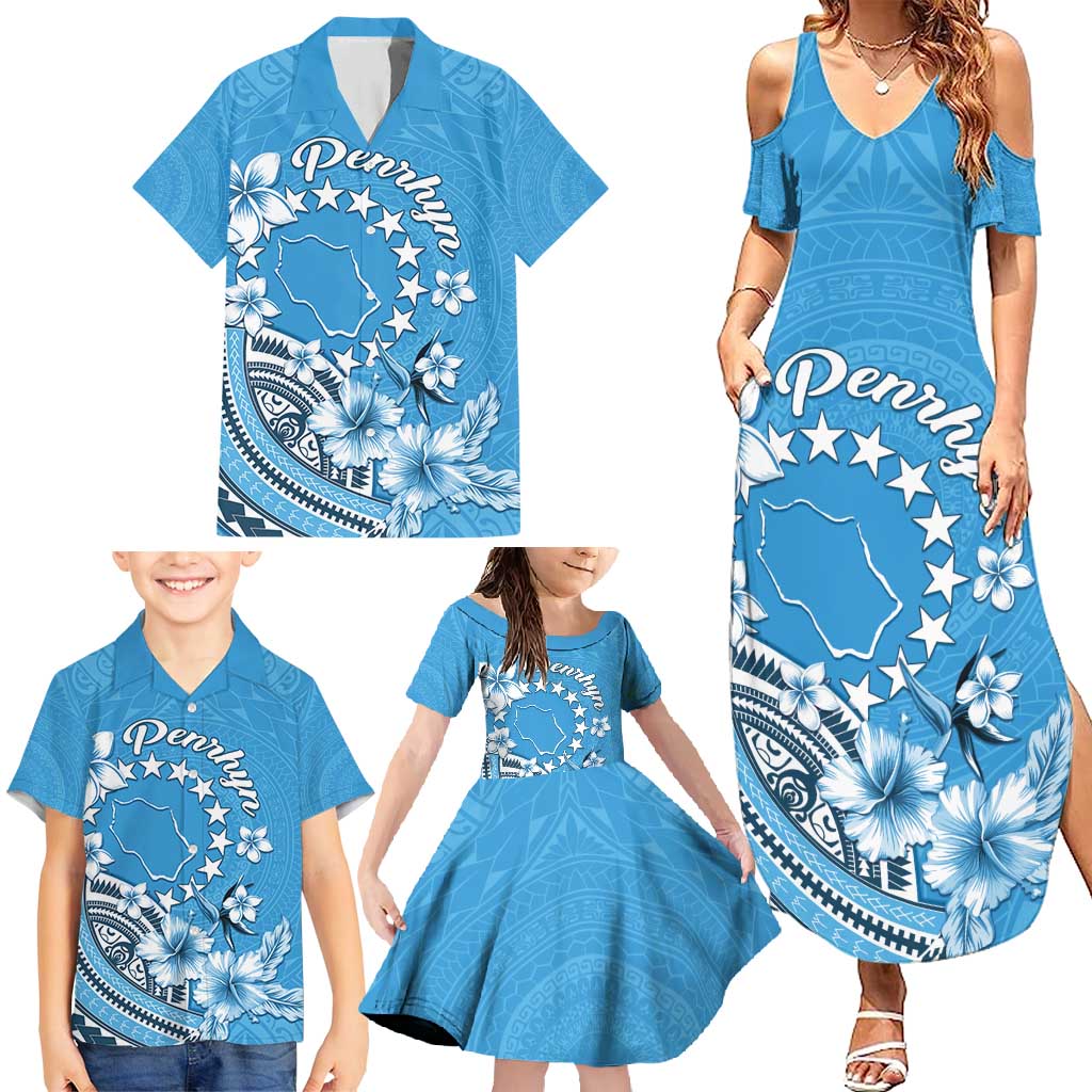 Personalised Penrhyn Gospel Day Family Matching Summer Maxi Dress and Hawaiian Shirt Cook Islands Tribal Pattern LT05 - Polynesian Pride