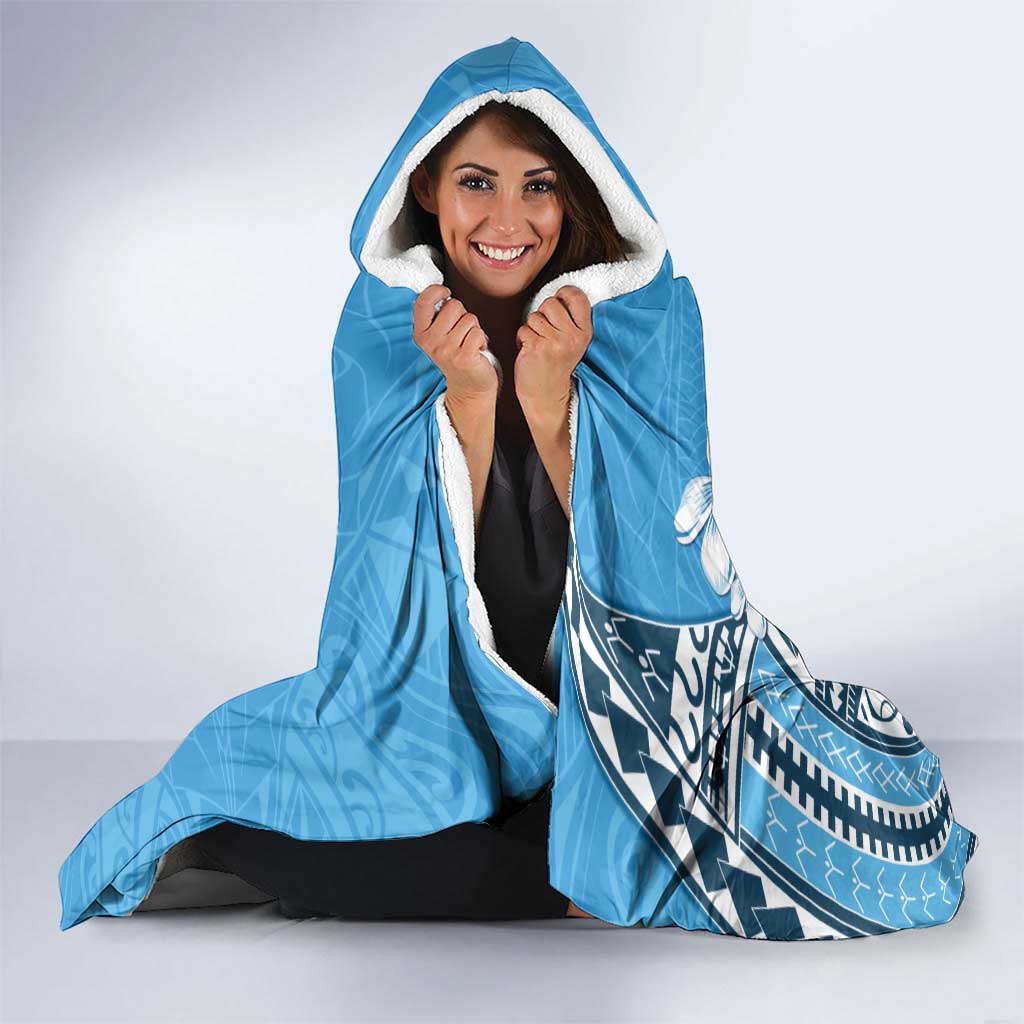 Penrhyn Gospel Day Hooded Blanket Cook Islands Tribal Pattern LT05 - Polynesian Pride