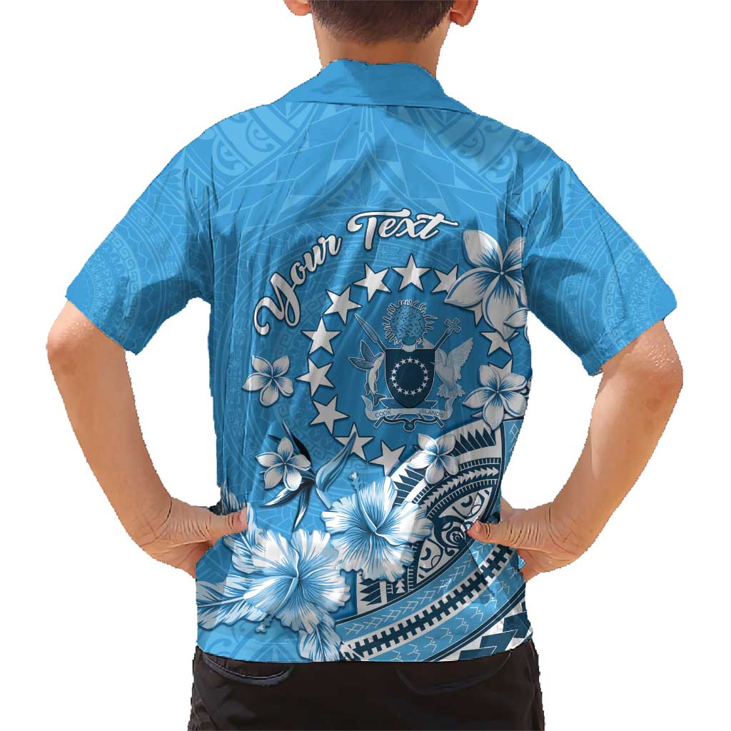 Personalised Penrhyn Gospel Day Kid Hawaiian Shirt Cook Islands Tribal Pattern