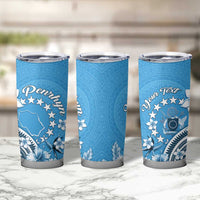 Personalised Penrhyn Gospel Day Tumbler Cup Cook Islands Tribal Pattern