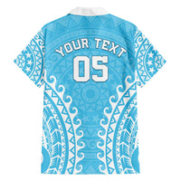 Custom Cook Islands Mauke Family Matching Long Sleeve Bodycon Dress and Hawaiian Shirt Polynesian Tribal Tattoo LT05 - Polynesian Pride