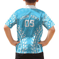Custom Cook Islands Mauke Family Matching Off Shoulder Short Dress and Hawaiian Shirt Polynesian Tribal Tattoo LT05 - Polynesian Pride