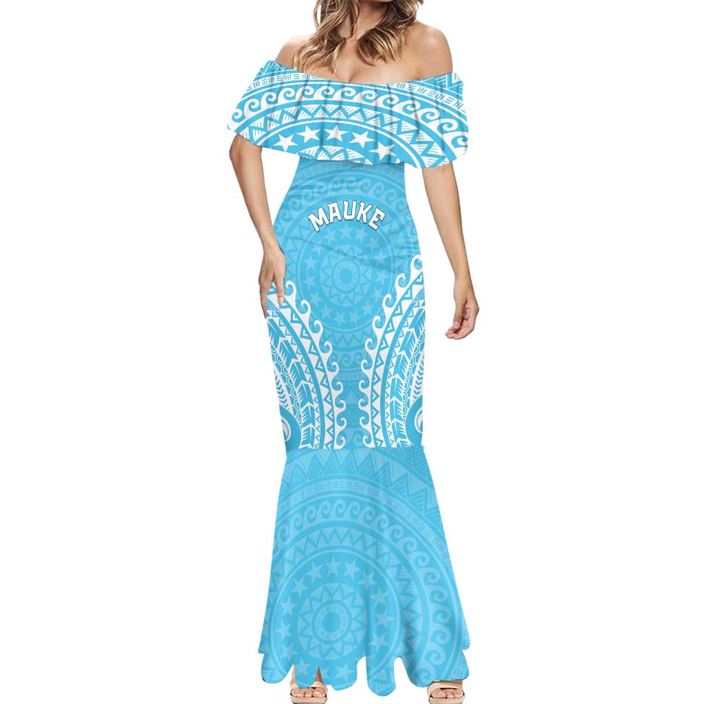Custom Cook Islands Mauke Mermaid Dress Polynesian Tribal Tattoo LT05 - Polynesian Pride