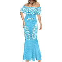 Custom Cook Islands Mauke Mermaid Dress Polynesian Tribal Tattoo LT05 - Polynesian Pride
