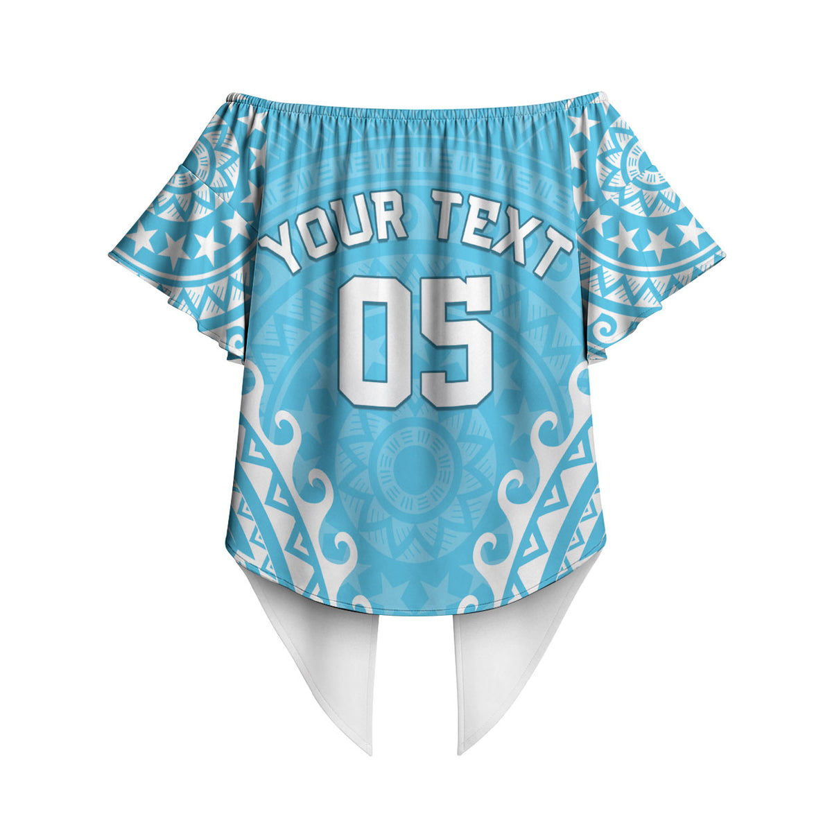 Custom Cook Islands Mauke Off Shoulder Wrap Waist Top Polynesian Tribal Tattoo LT05 - Polynesian Pride