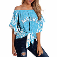 Custom Cook Islands Mauke Off Shoulder Wrap Waist Top Polynesian Tribal Tattoo LT05 - Polynesian Pride