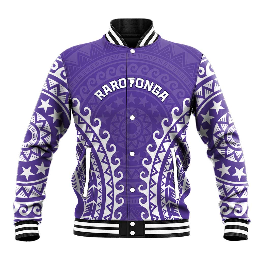 Custom Cook Islands Rarotonga Baseball Jacket Polynesian Tribal Tattoo