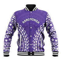 Custom Cook Islands Rarotonga Baseball Jacket Polynesian Tribal Tattoo