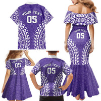 Custom Cook Islands Rarotonga Family Matching Mermaid Dress and Hawaiian Shirt Polynesian Tribal Tattoo LT05 - Polynesian Pride