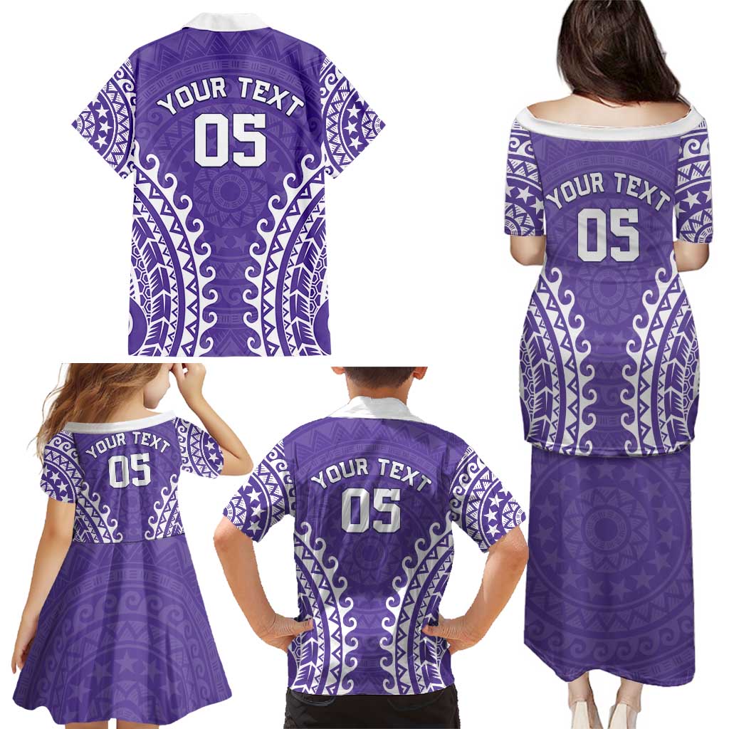 Custom Cook Islands Rarotonga Family Matching Puletasi and Hawaiian Shirt Polynesian Tribal Tattoo LT05 - Polynesian Pride