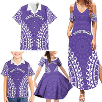 Custom Cook Islands Rarotonga Family Matching Summer Maxi Dress and Hawaiian Shirt Polynesian Tribal Tattoo LT05 - Polynesian Pride