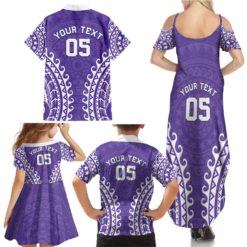 Custom Cook Islands Rarotonga Family Matching Summer Maxi Dress and Hawaiian Shirt Polynesian Tribal Tattoo LT05 - Polynesian Pride