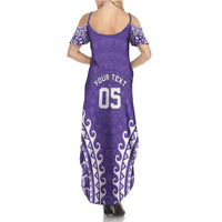 Custom Cook Islands Rarotonga Family Matching Summer Maxi Dress and Hawaiian Shirt Polynesian Tribal Tattoo LT05 - Polynesian Pride