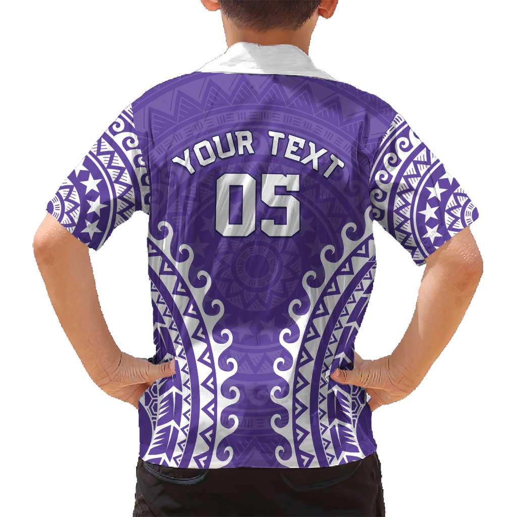 Custom Cook Islands Rarotonga Family Matching Tank Maxi Dress and Hawaiian Shirt Polynesian Tribal Tattoo LT05 - Polynesian Pride