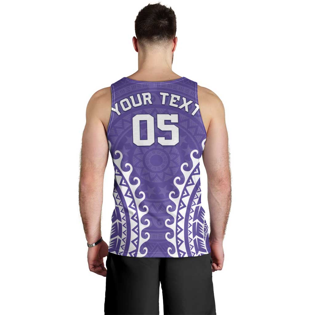 Custom Cook Islands Rarotonga Men Tank Top Polynesian Tribal Tattoo