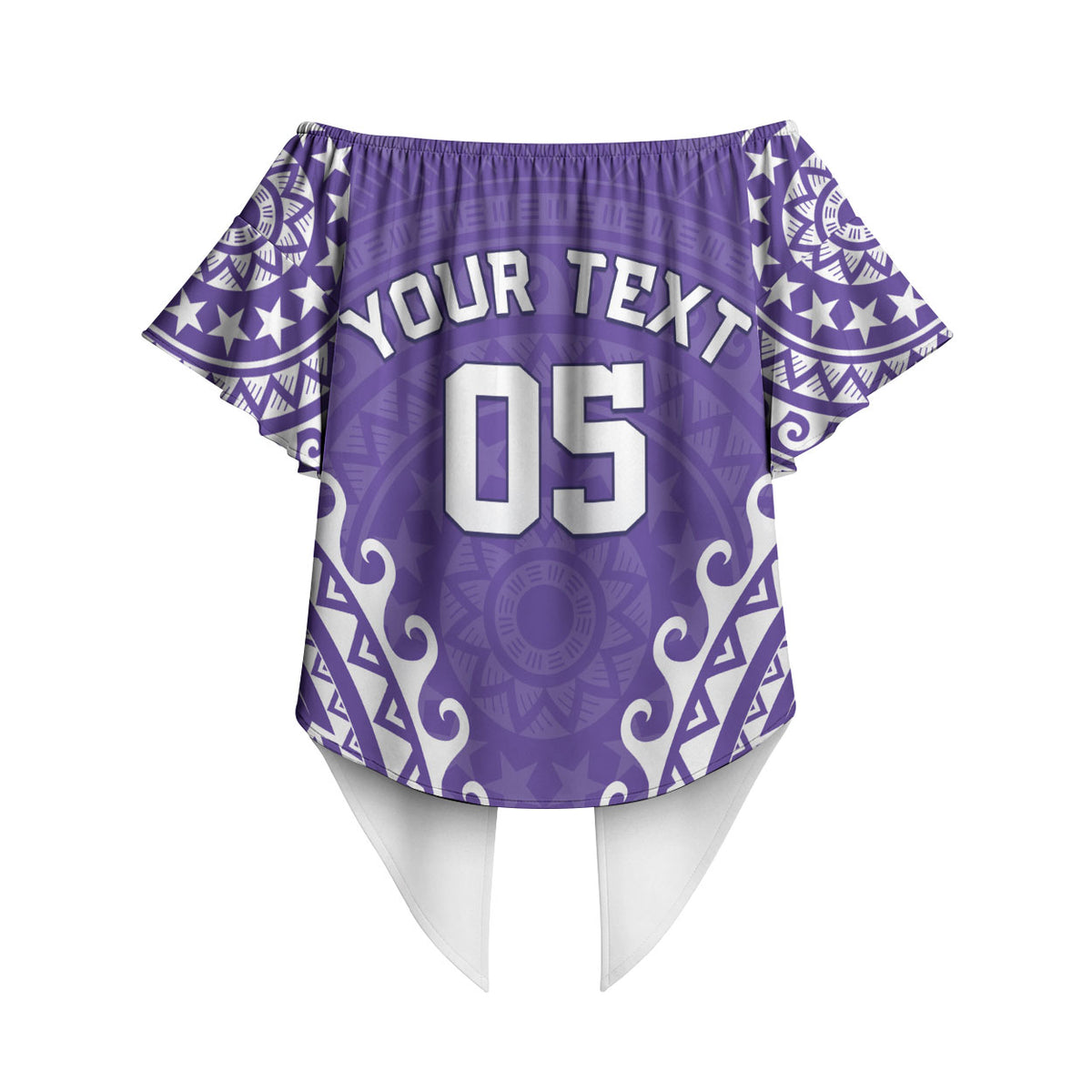 Custom Cook Islands Rarotonga Off Shoulder Wrap Waist Top Polynesian Tribal Tattoo LT05 - Polynesian Pride