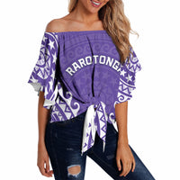 Custom Cook Islands Rarotonga Off Shoulder Wrap Waist Top Polynesian Tribal Tattoo LT05 - Polynesian Pride