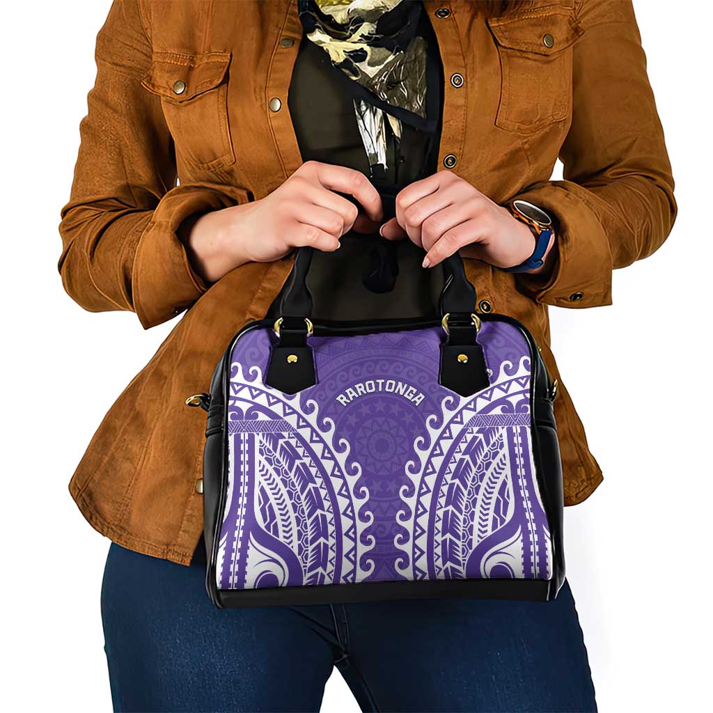 Custom Cook Islands Rarotonga Shoulder Handbag Polynesian Tribal Tattoo