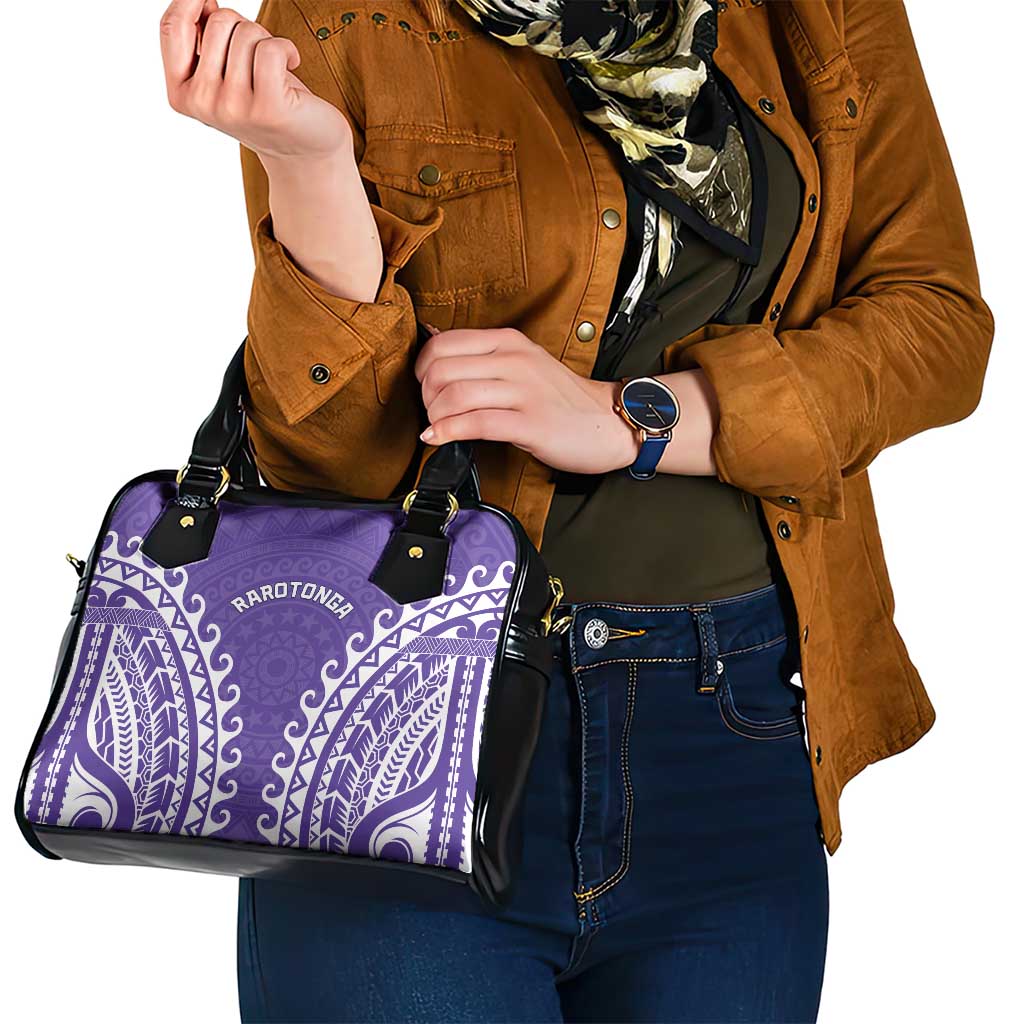 Custom Cook Islands Rarotonga Shoulder Handbag Polynesian Tribal Tattoo