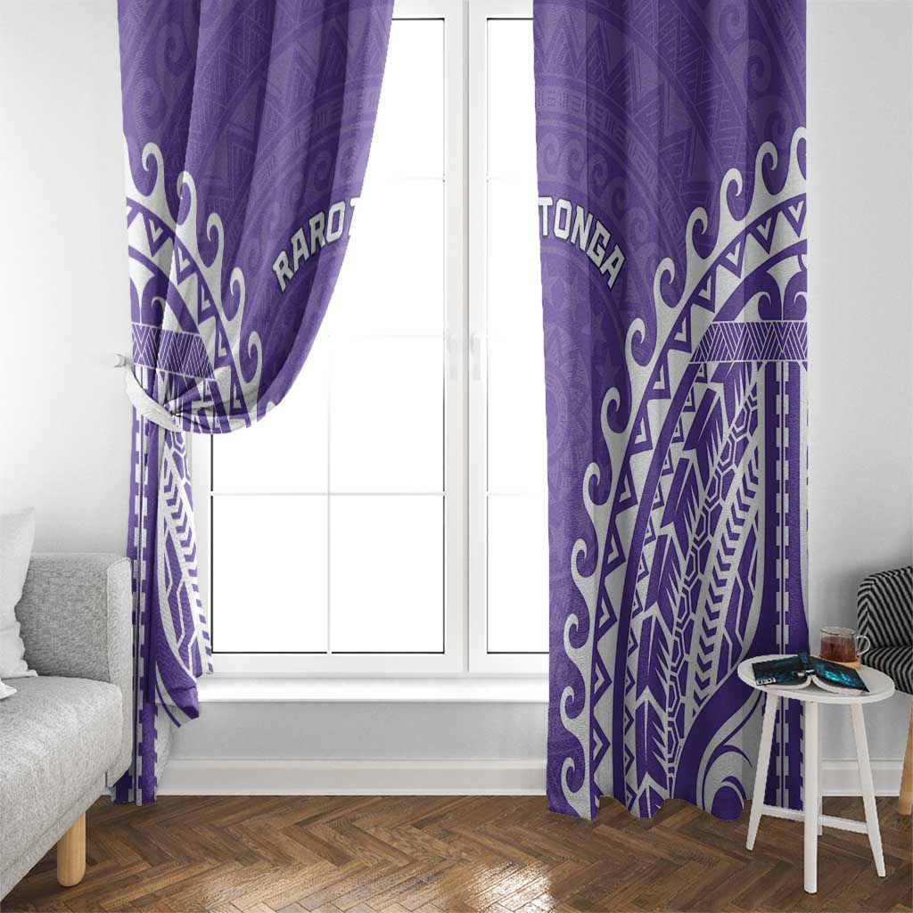 Custom Cook Islands Rarotonga Window Curtain Polynesian Tribal Tattoo