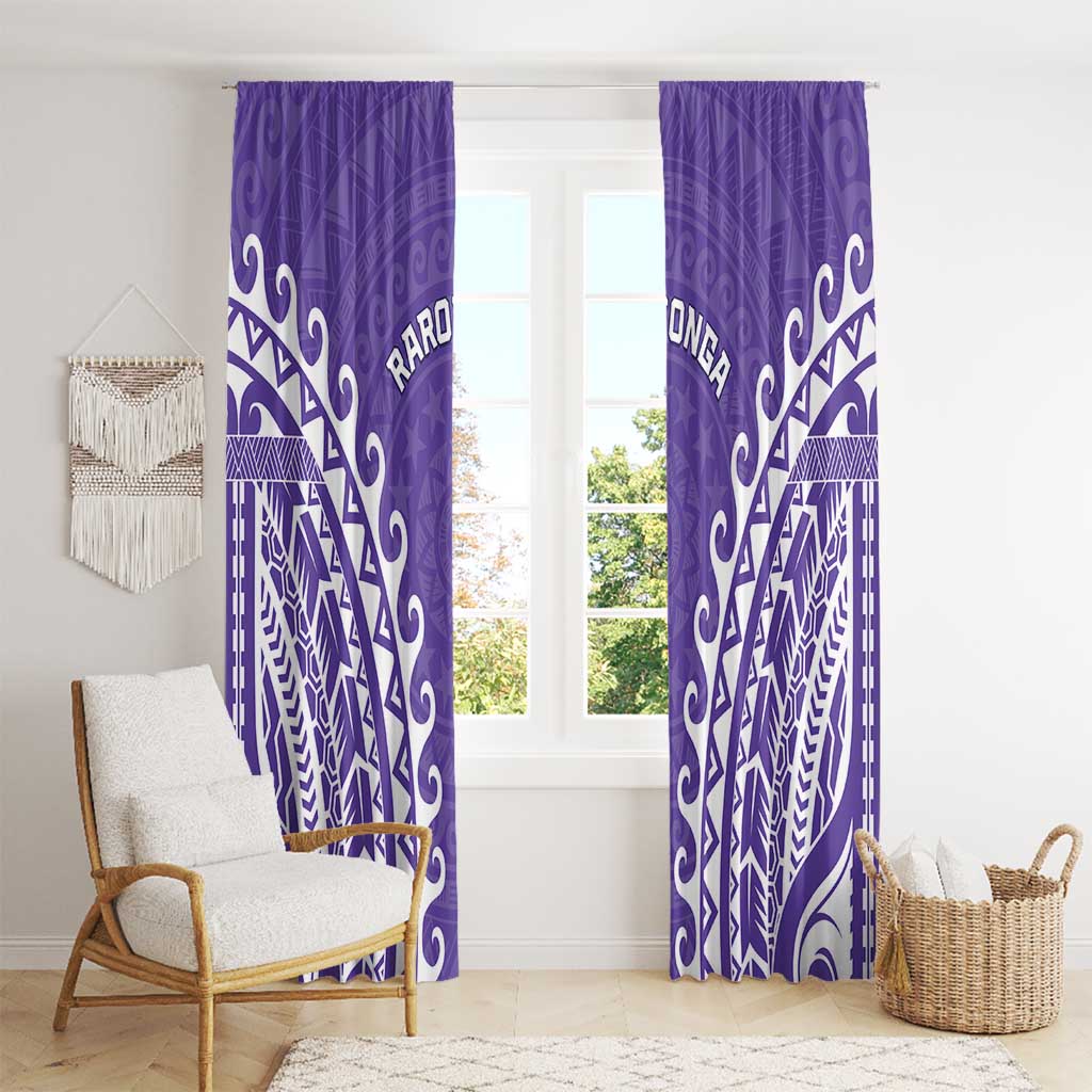 Custom Cook Islands Rarotonga Window Curtain Polynesian Tribal Tattoo