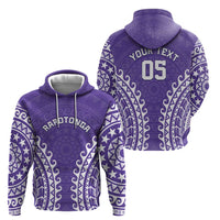 Custom Cook Islands Rarotonga Zip Hoodie Polynesian Tribal Tattoo