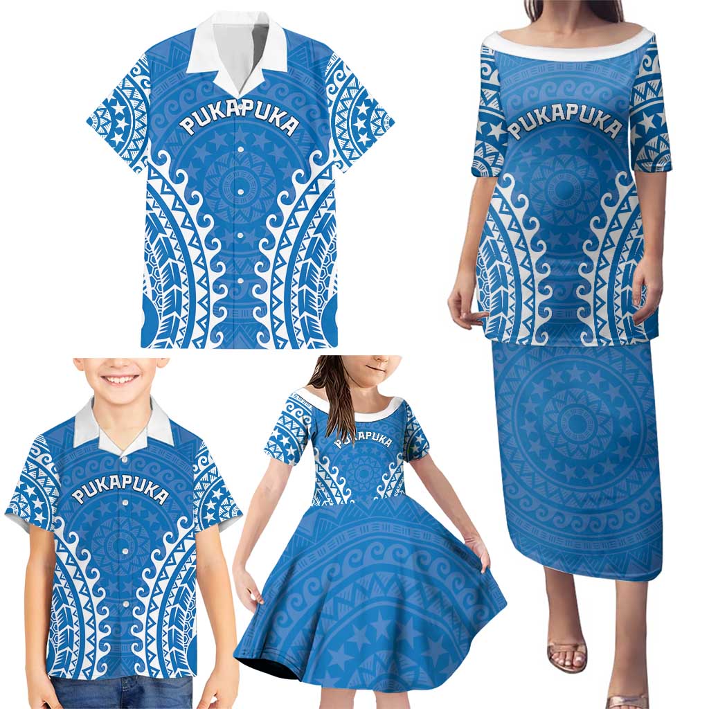 Custom Cook Islands Pukapuka Family Matching Puletasi and Hawaiian Shirt Polynesian Tribal Tattoo LT05 - Polynesian Pride