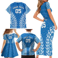 Custom Cook Islands Pukapuka Family Matching Short Sleeve Bodycon Dress and Hawaiian Shirt Polynesian Tribal Tattoo LT05 - Polynesian Pride
