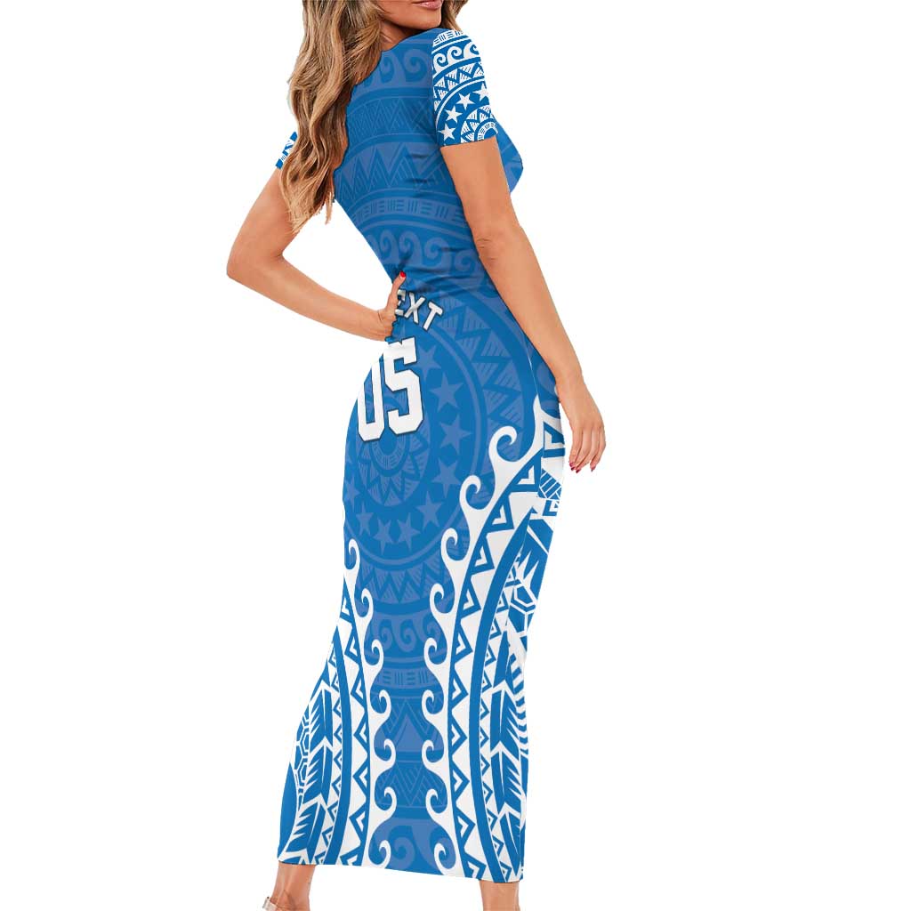 Custom Cook Islands Pukapuka Family Matching Short Sleeve Bodycon Dress and Hawaiian Shirt Polynesian Tribal Tattoo LT05 - Polynesian Pride
