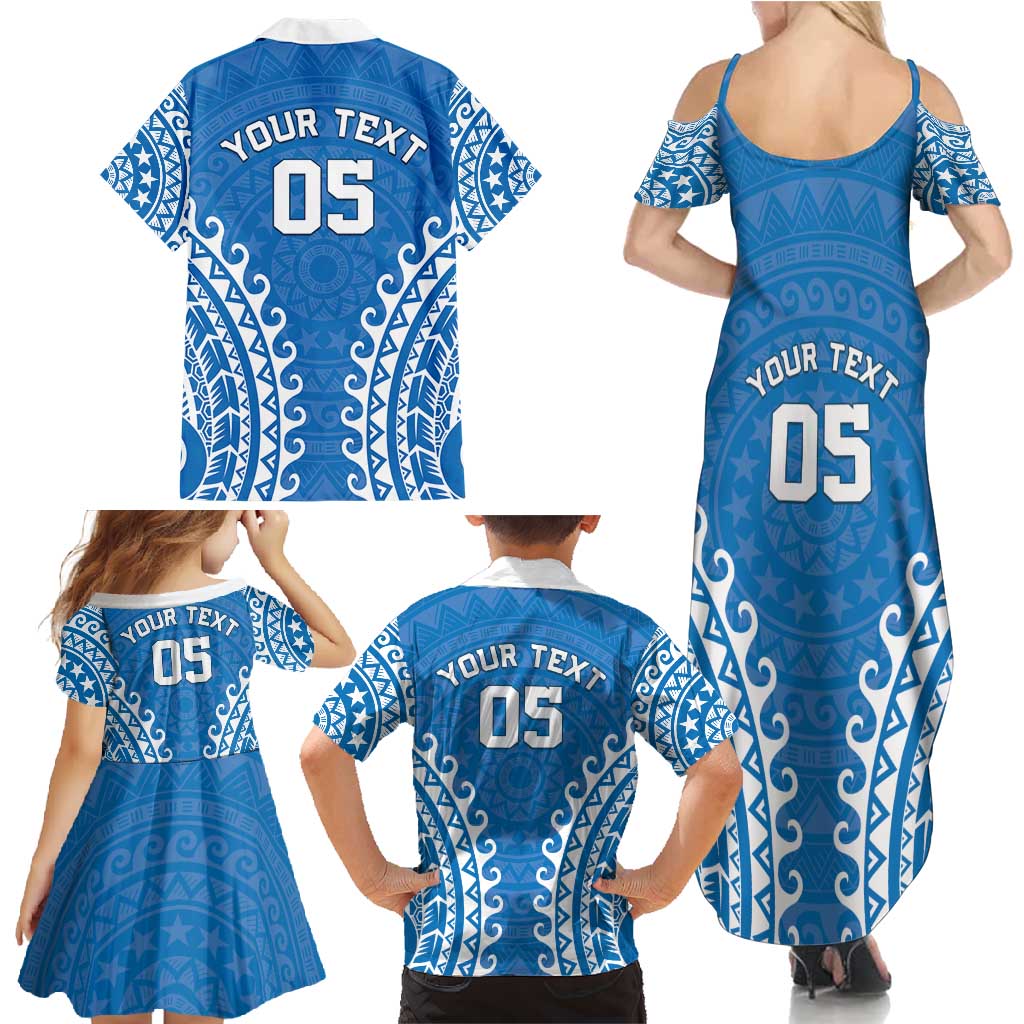 Custom Cook Islands Pukapuka Family Matching Summer Maxi Dress and Hawaiian Shirt Polynesian Tribal Tattoo LT05 - Polynesian Pride