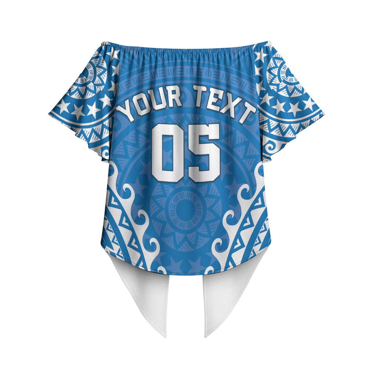 Custom Cook Islands Pukapuka Off Shoulder Wrap Waist Top Polynesian Tribal Tattoo LT05 - Polynesian Pride