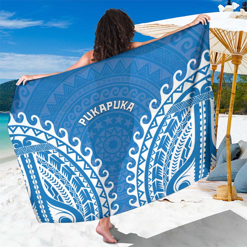 Cook Islands Pukapuka Sarong Polynesian Tribal Tattoo LT05 One Size 44 x 66 inches Blue - Polynesian Pride