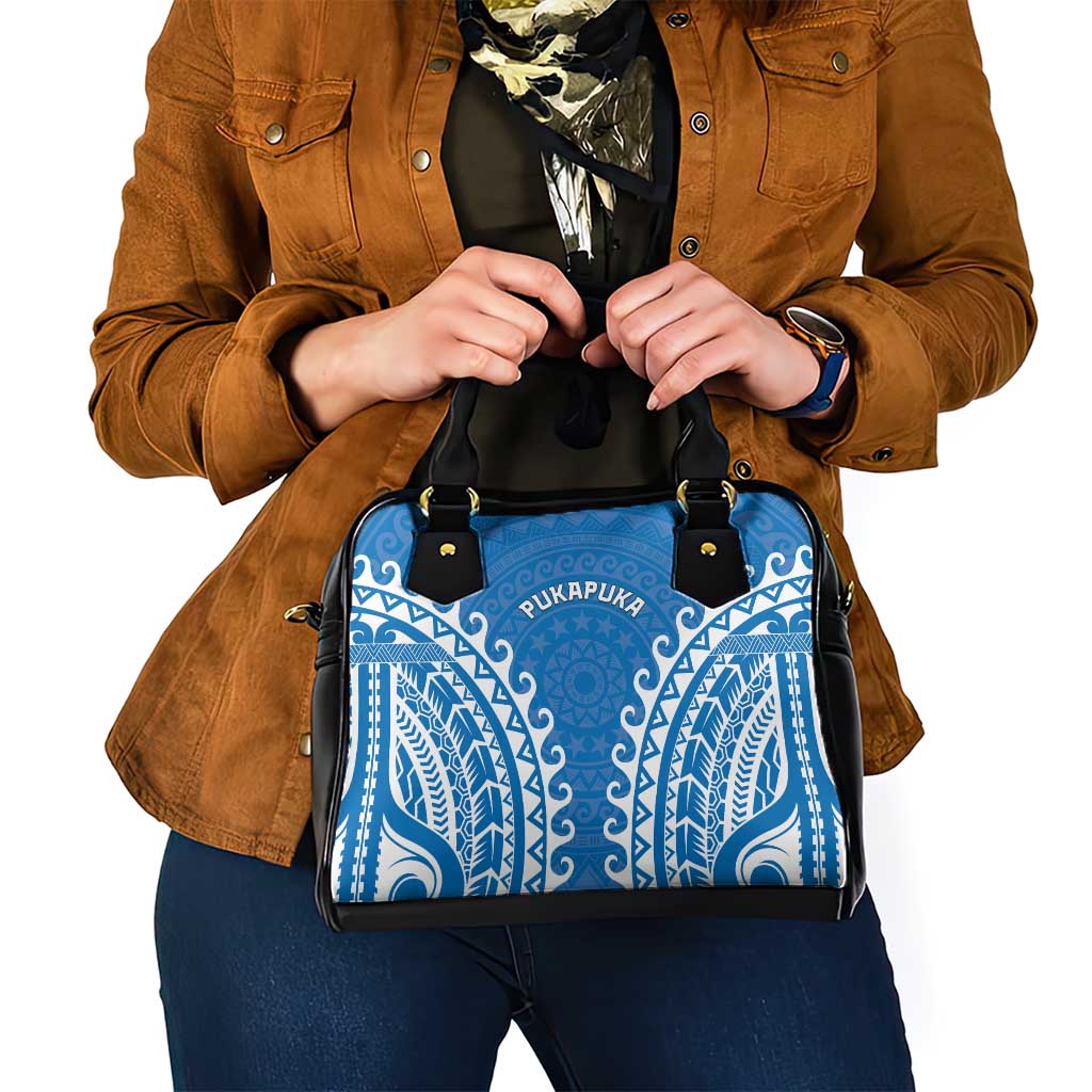 Custom Cook Islands Pukapuka Shoulder Handbag Polynesian Tribal Tattoo